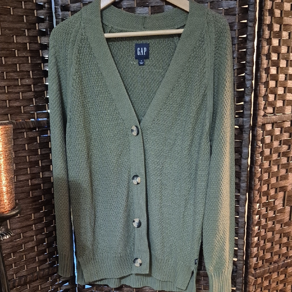 GAP Women's Olive Knit Cardigan
